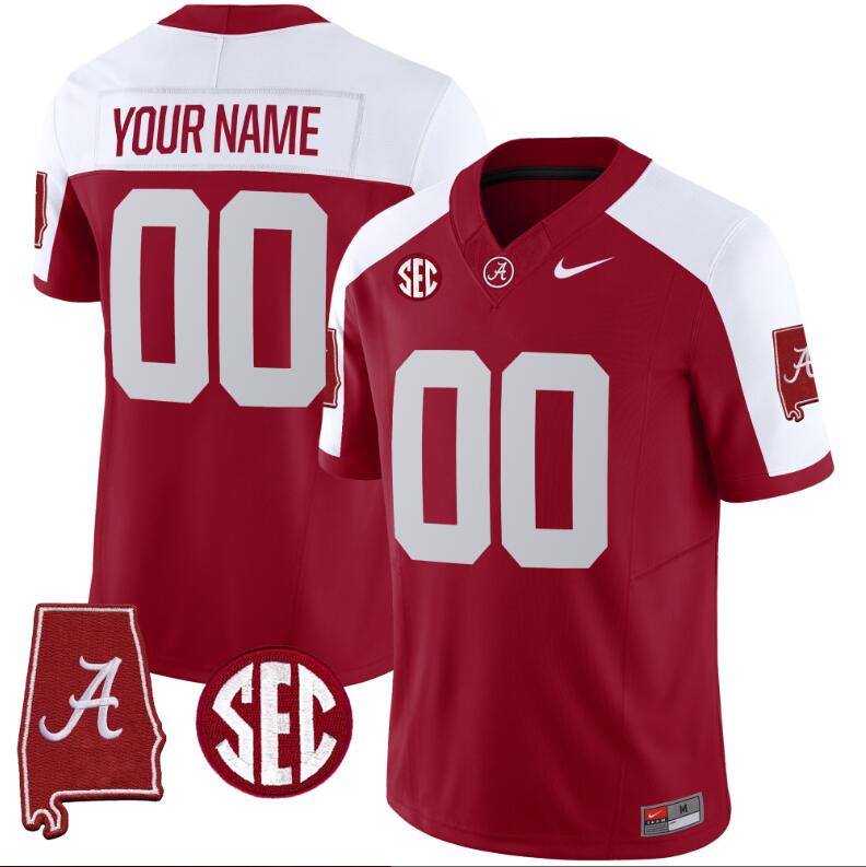 Men Alabama Crimson Tide Vapor Limited red Custom 2024 Nike NCAA Jersey